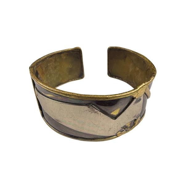 Vintage Handcrafted Brass & Copper Cuff Bracelet