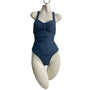 Cupshe Womens Blue One-Piece Swimsuit With Knot Detail Design Sz M- New