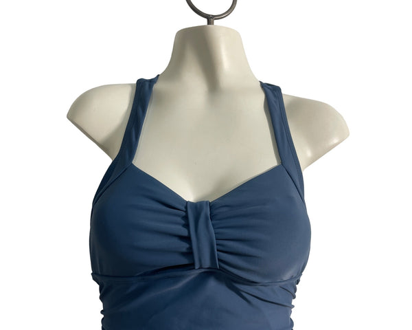 Cupshe Womens Blue One-Piece Swimsuit With Knot Detail Design Sz M- New