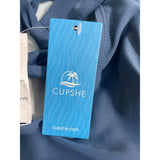 Cupshe Womens Blue One-Piece Swimsuit With Knot Detail Design Sz M- New