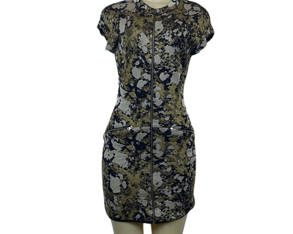 Missoni Women's Gold and Black Bodycon Dress Sz 38 (EUR 8)