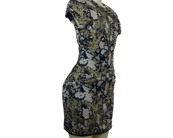 Missoni Women's Gold and Black Bodycon Dress Sz 38 (EUR 8)