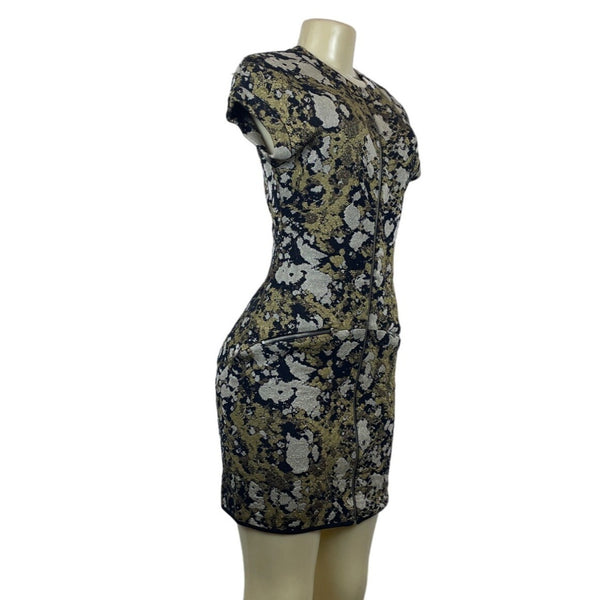 Missoni Women's Gold and Black Bodycon Dress Sz 38 (EUR 8)