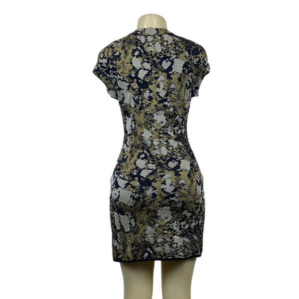 Missoni Women's Gold and Black Bodycon Dress Sz 38 (EUR 8)