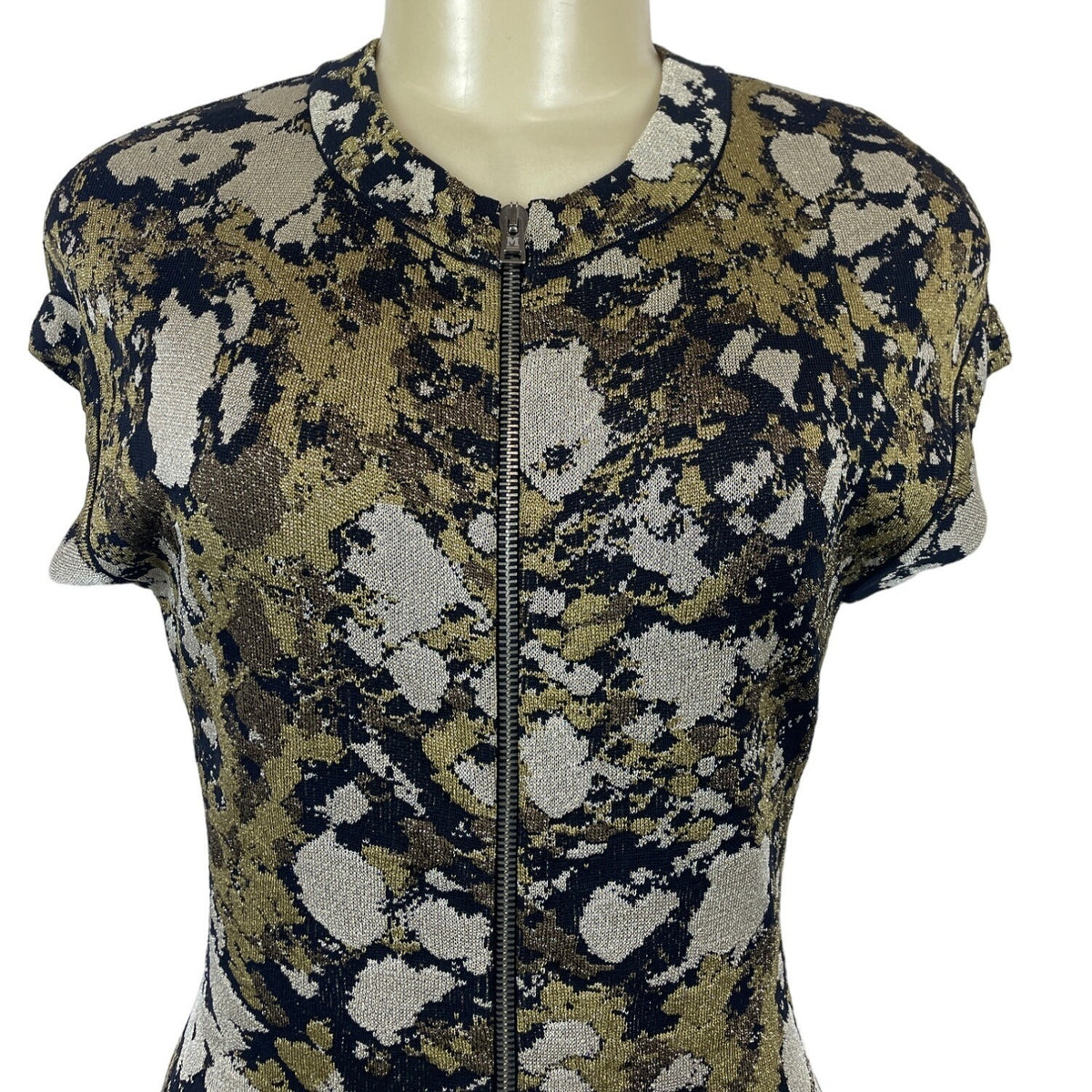 Missoni Women's Gold and Black Bodycon Dress Sz 38 (EUR 8)