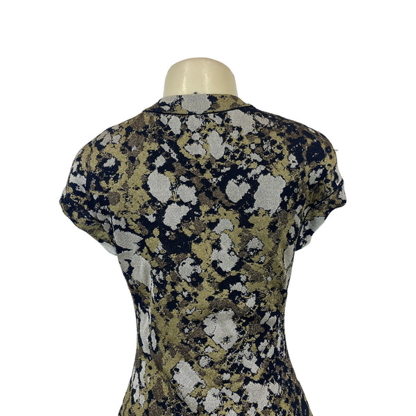 Missoni Women's Gold and Black Bodycon Dress Sz 38 (EUR 8)