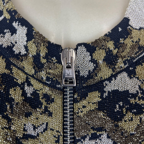 Missoni Women's Gold and Black Bodycon Dress Sz 38 (EUR 8)