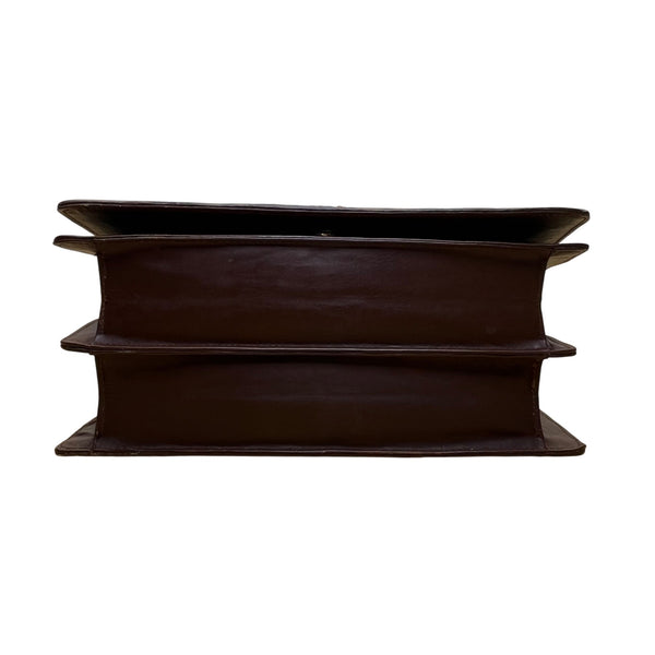 Women’s Brown Two-Tone Genuine Crocodile Leather Adjustable Strap Shoulder Bag