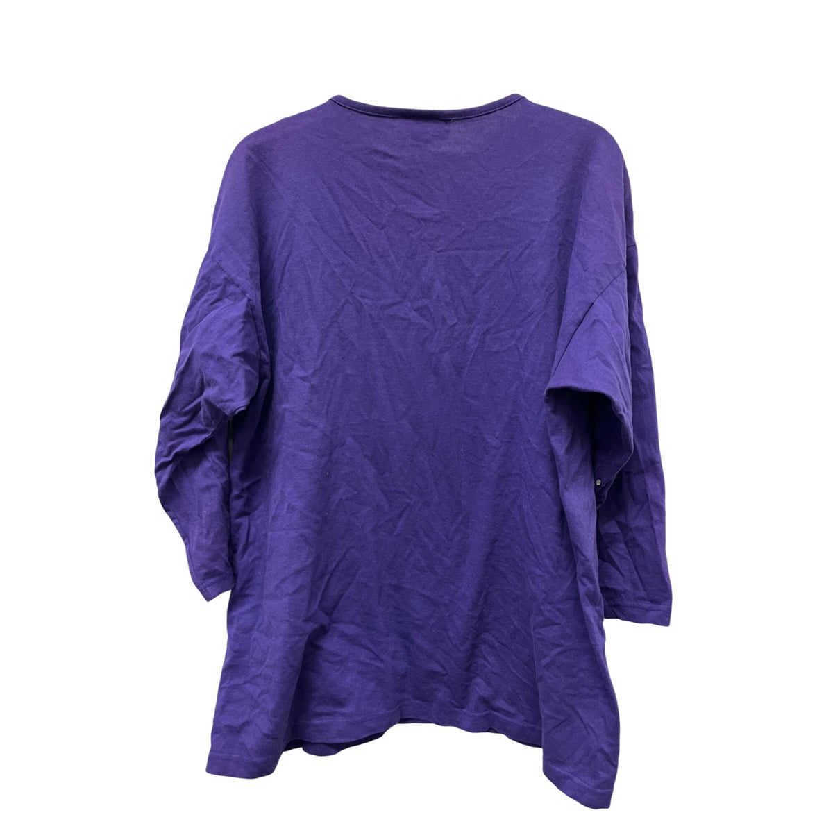 Clodia Dee Womens Purple Embellished Cotton Tunic Top With Rhinestones & Gold Accents OS