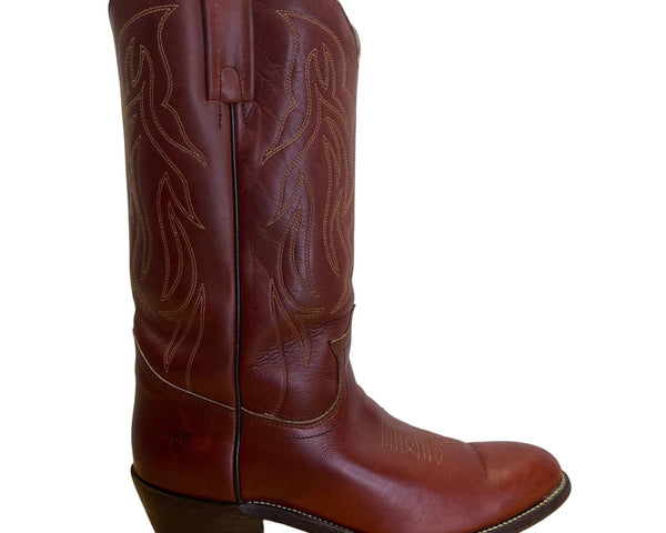Frye Men’s Brown Leather Classic Stitching Western Cowboy Boots Size 11D