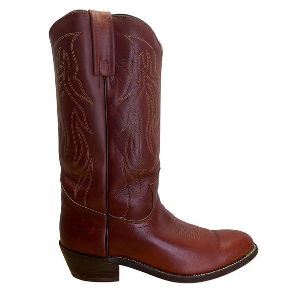Frye Men’s Brown Leather Classic Stitching Western Cowboy Boots Size 11D