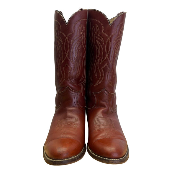 Frye Men’s Brown Leather Classic Stitching Western Cowboy Boots Size 11D