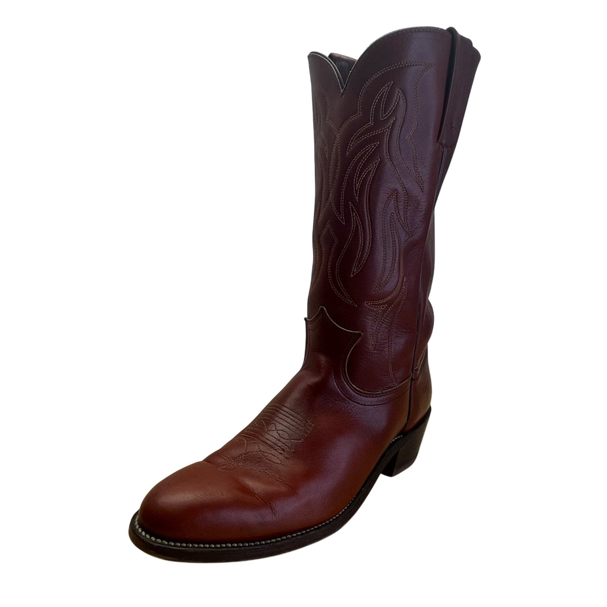 Frye Men’s Brown Leather Classic Stitching Western Cowboy Boots Size 11D