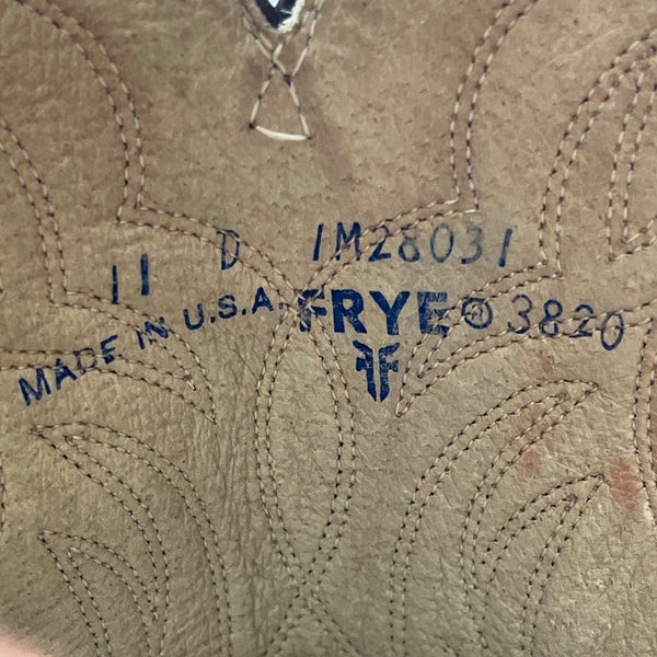 Frye Men’s Brown Leather Classic Stitching Western Cowboy Boots Size 11D