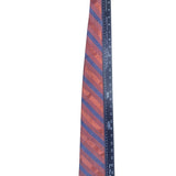 Tommy Hilfiger Men’s Orange Blue 100% Silk Striped Necktie Made In USA