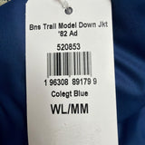 L.L. Bean Mens Colbalt Blue Down Jacket With Tags Warm Winter Sz M