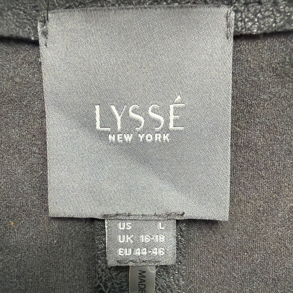 Lysse Womens Black  Jacket Large Lightweight Textured Asymmetrical