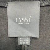 Lysse Womens Black  Jacket Large Lightweight Textured Asymmetrical