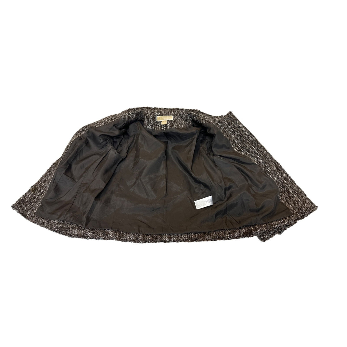 Michael Kors Women's Brown Tweed Blazer Jacket Sz 8