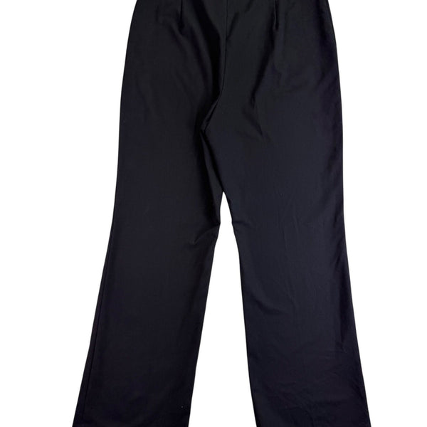 Talbots Womens Black Polyester/Rayon Straight-Leg Hollywood Pants Size 10