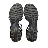 Skechers Women’s Black Strappy Cushioned Sole Open Toe Flat Sandals