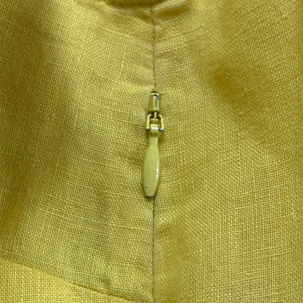 Boden Yellow Linen Sleeveless Top With Pink Trim & Embroidered Size US 6