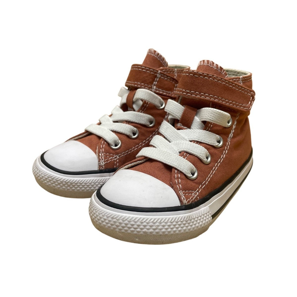 Converse Toddler Brown Canvas With Adhesive Strap High-Top Sneakers Size 6