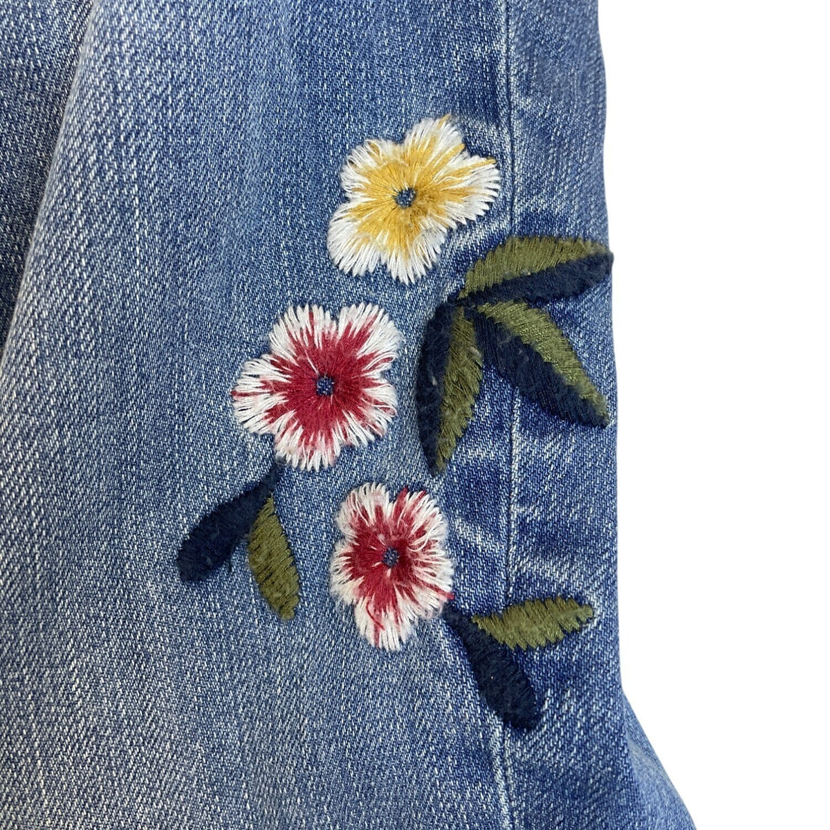 Talbots Women's Blue Medium Wash Embroidered Mid-Rise Jeans Sz 6 - New