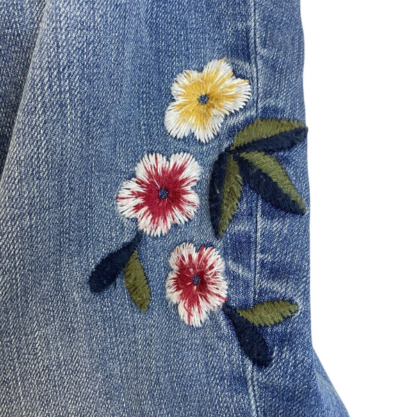 Talbots Women's Blue Medium Wash Embroidered Mid-Rise Jeans Sz 6 - New
