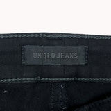 Uniqlo Skinny Tapered Fit Black Jeans Ultra Stretch Mid Rise Womens 23x33