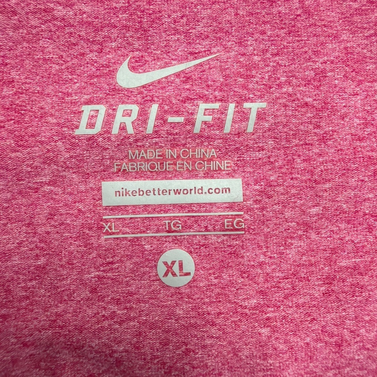 Nike Womens Pink Dri-Fit 3/4 Sleeve Zip Pullover Workout Shirt Sz  XL