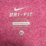 Nike Womens Pink Dri-Fit 3/4 Sleeve Zip Pullover Workout Shirt Sz  XL