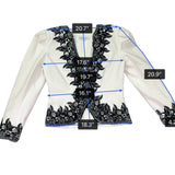 Victor Costa Women’s White & Black Dress & Blazer Set Elegant Lace Size 10