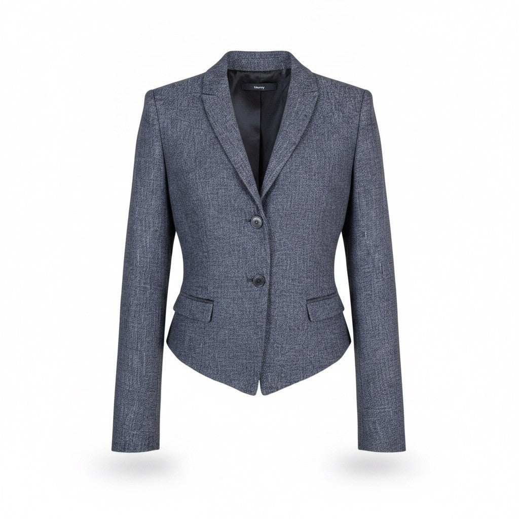 Tahari Womens Navy Cropped Blazer Jacket Stylish & Classy Size 8