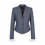 Tahari Womens Navy Cropped Blazer Jacket Stylish & Classy Size 8