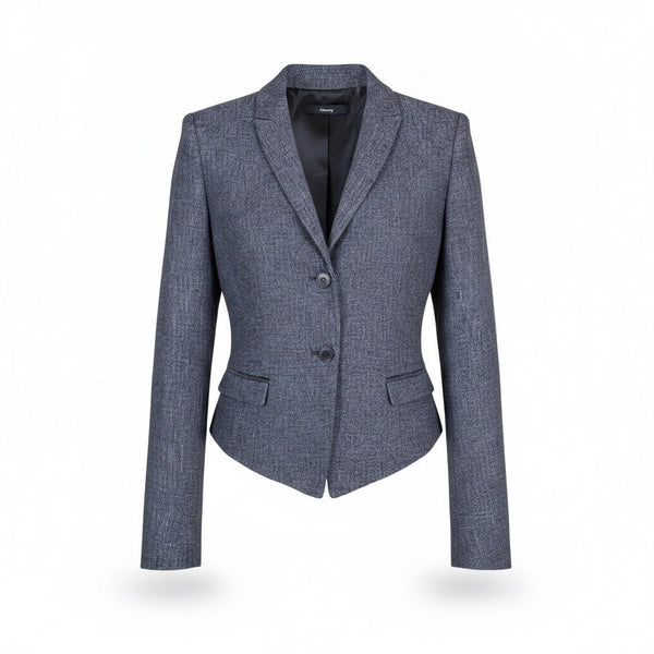 Tahari Womens Navy Cropped Blazer Jacket Stylish & Classy Size 8
