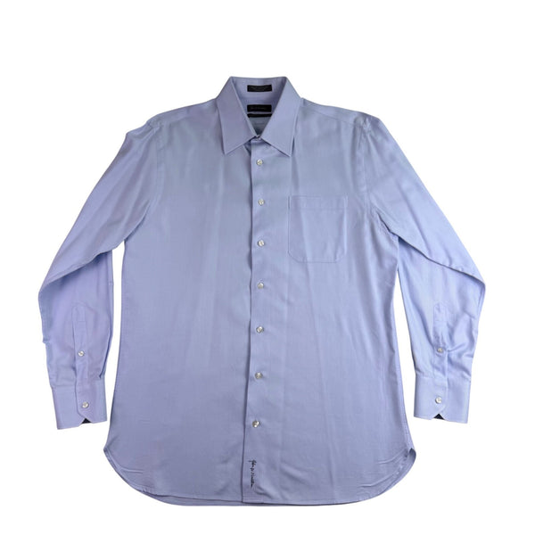 John W. Nordstrom Mens Light Blue Dress Shirt Traditional Fit Sz15.5