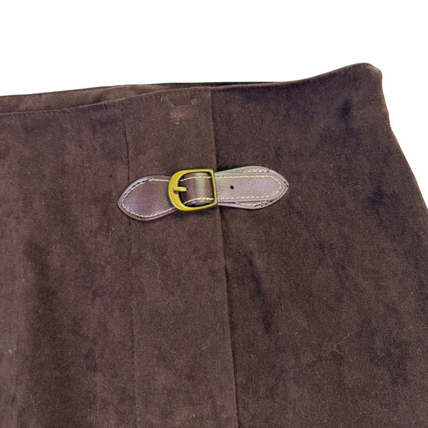 Dressbarn Womens Brown Knee Length Pencil Skirt With Buckle Size 20W  