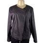 Lysse Womens Black  Jacket Large Lightweight Textured Asymmetrical