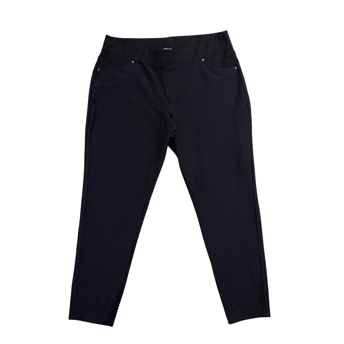 Michael Kors Womens Black Cotton Blend Slim Fit Pants Size 2X