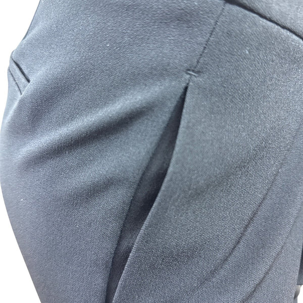 Kasper Womens Black Cropped Pants Side Zipper Closure Slim Fit Size 12P- New