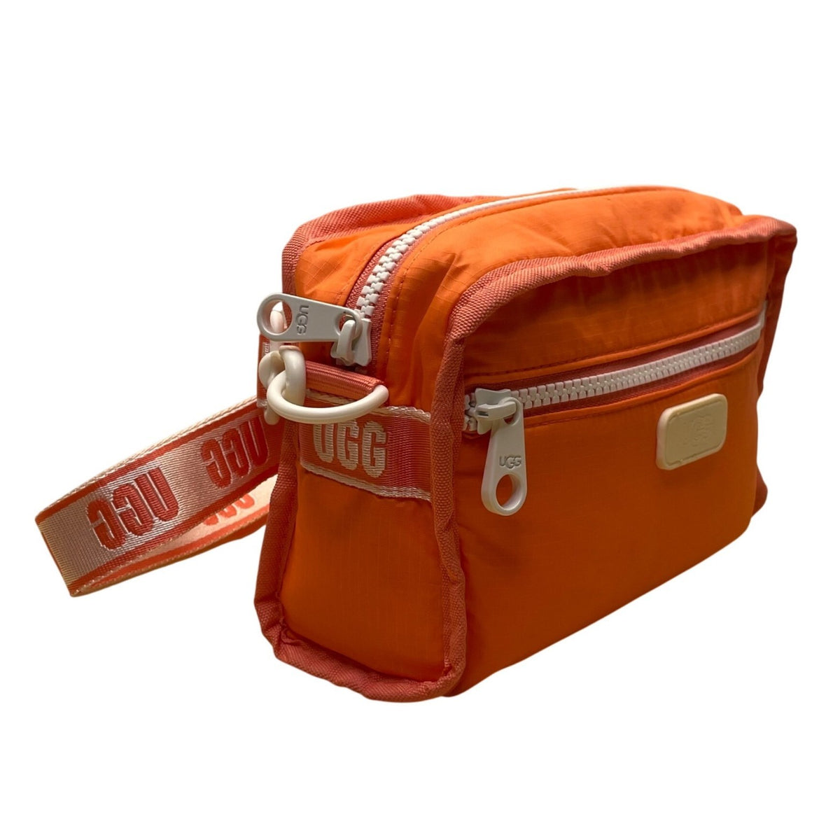 Ugg Women’s Orange Nylon Signature Logo Adjustable Strap Crossbody Bag Size S