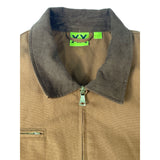Supervsn Studios Men's Light Brown Zip Up Padded Work Jacket Sz XXL