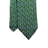 Brooks Basics Green & Blue Silk Dragonfly Pattern Tie Mens Neckwear Classic