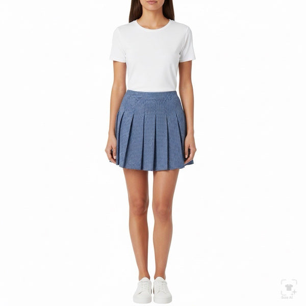 Offline By Aerie Womens Blue Polyester Elastane Houndstooth Skirt Stretchy Sz S