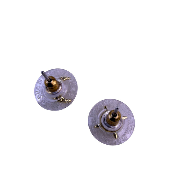 Stella & Dot Womens Gold Tone Moon & Star Stud Earrings Celestial Design