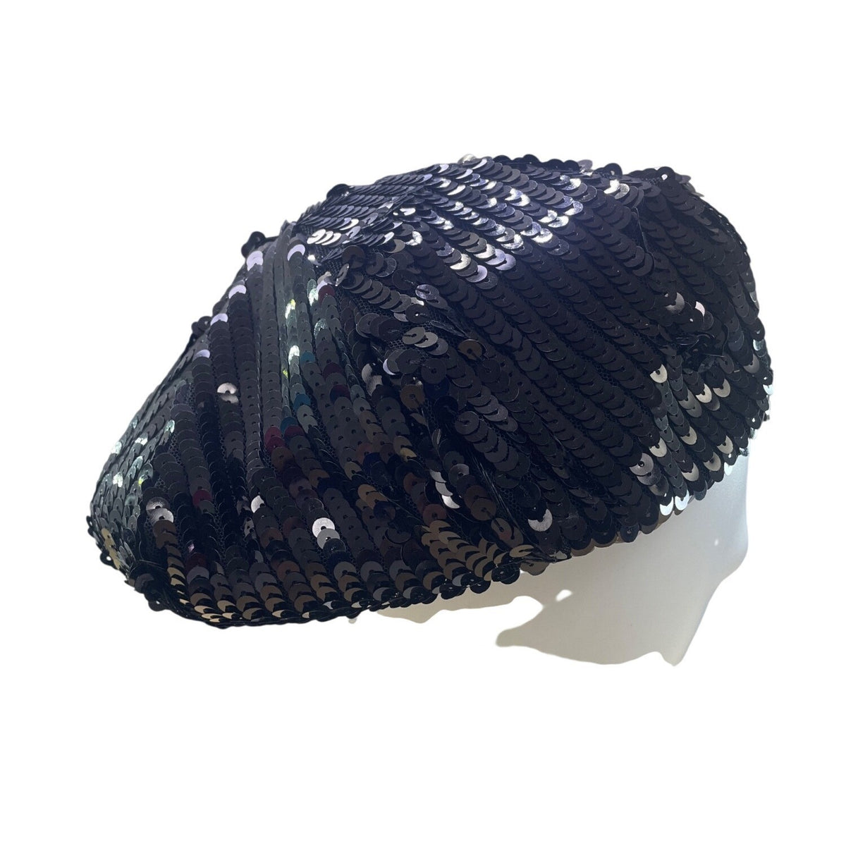 San Diego Hat Co. Womens Black Sequin Beret Stylish Sparkly Design