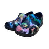 Crocs Women’s Black Rubber Tie-Dye Dual Comfort Slip-On Clogs Size W8