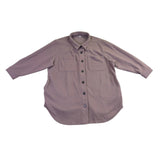 Maurices Womens Mauve Polyester Button-Up Shirt Oversized Relaxed Fit Size 2X