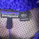 Retro Patagonia Mens Blue Sherpa Fleece Full-Zip Jacket Warm & Durable Size L